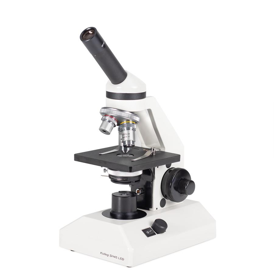 Mikroskop KOLLEG SH-3431LED achr. Objektive: 4x/10x/40x Objekttisch, WF-Okular 10x /18 Kondensor: 1.